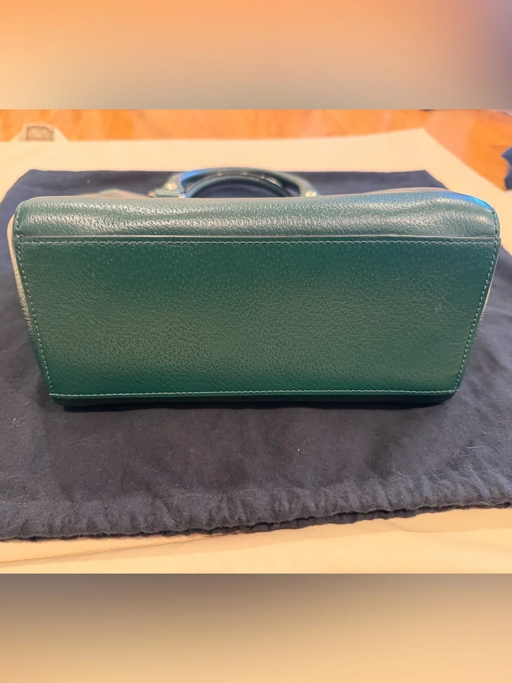 Kate Spade Forest Green Pebbled Leather Satchel & Wallet